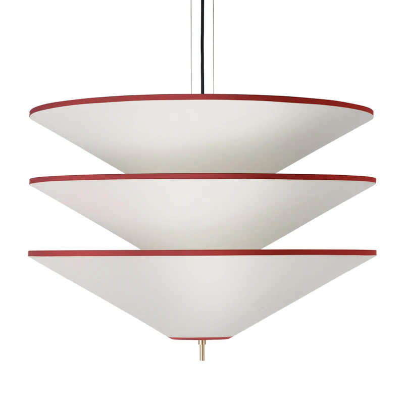Tafta Pendant Lamp Ø65 cm, Off-white / Red