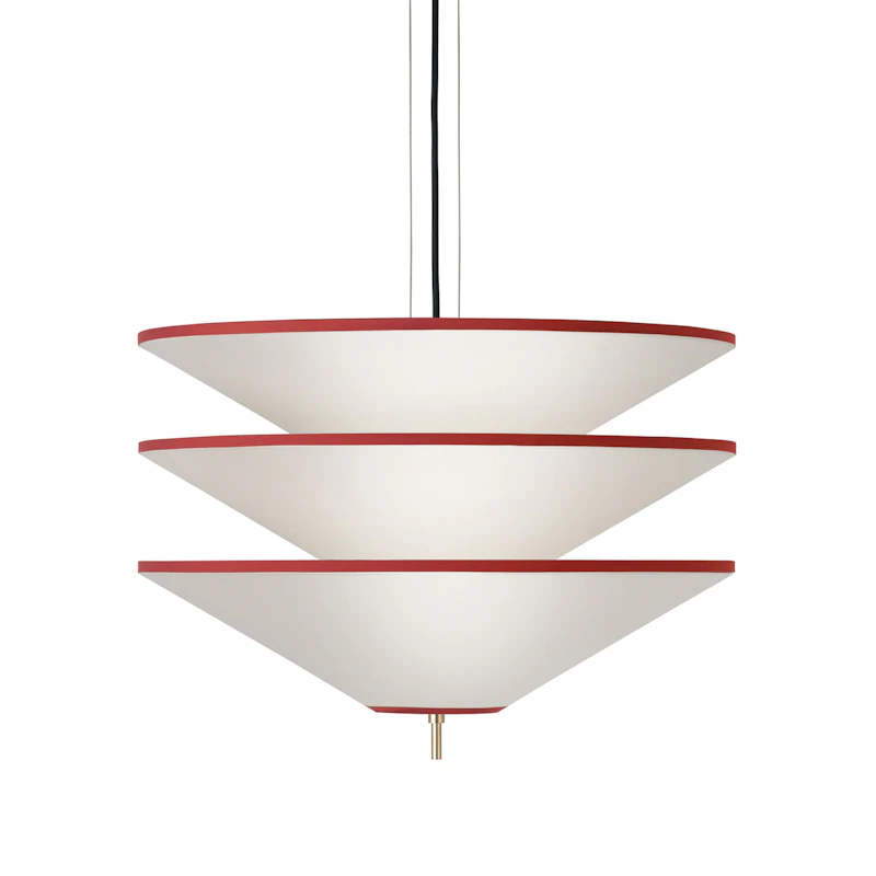 Tafta Pendant Lamp Ø52 cm, Off-white / Red