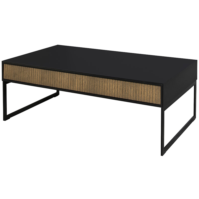 Line Burned Walnut Coffee Table 70x130 cm, Black / Dark Stained