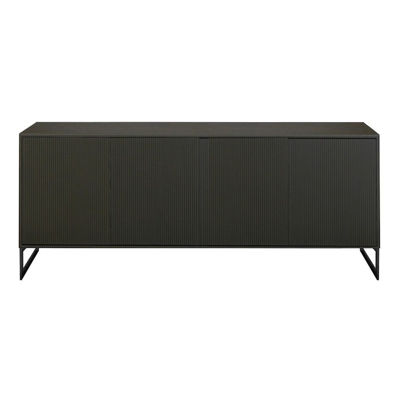 Line Sideboard 4 Doors, Black/Black