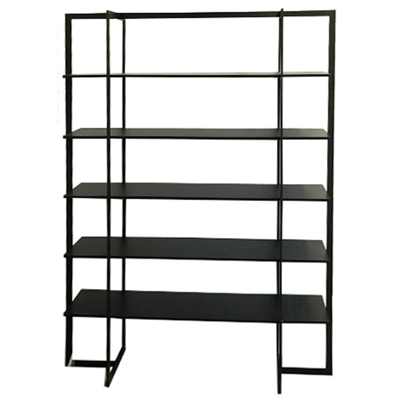 Square Bookcase 126x40x180,  Black Oak