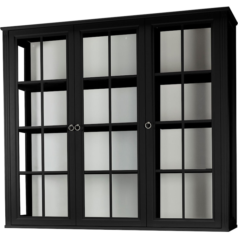 Stockholm 2.0 Vitrin Cabinet 142x34x124, Black