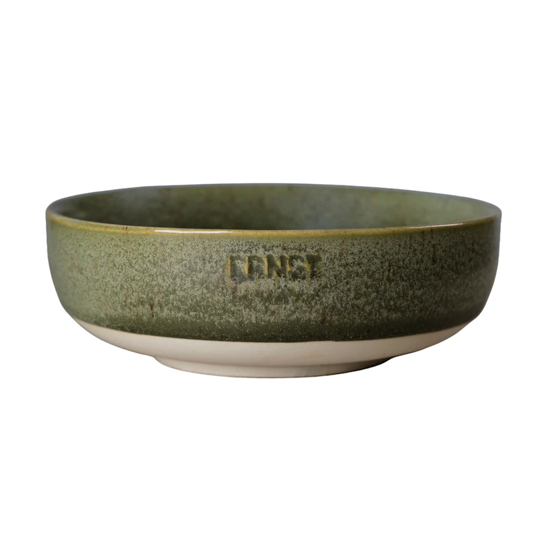 Bowl 14 cm, Green / White