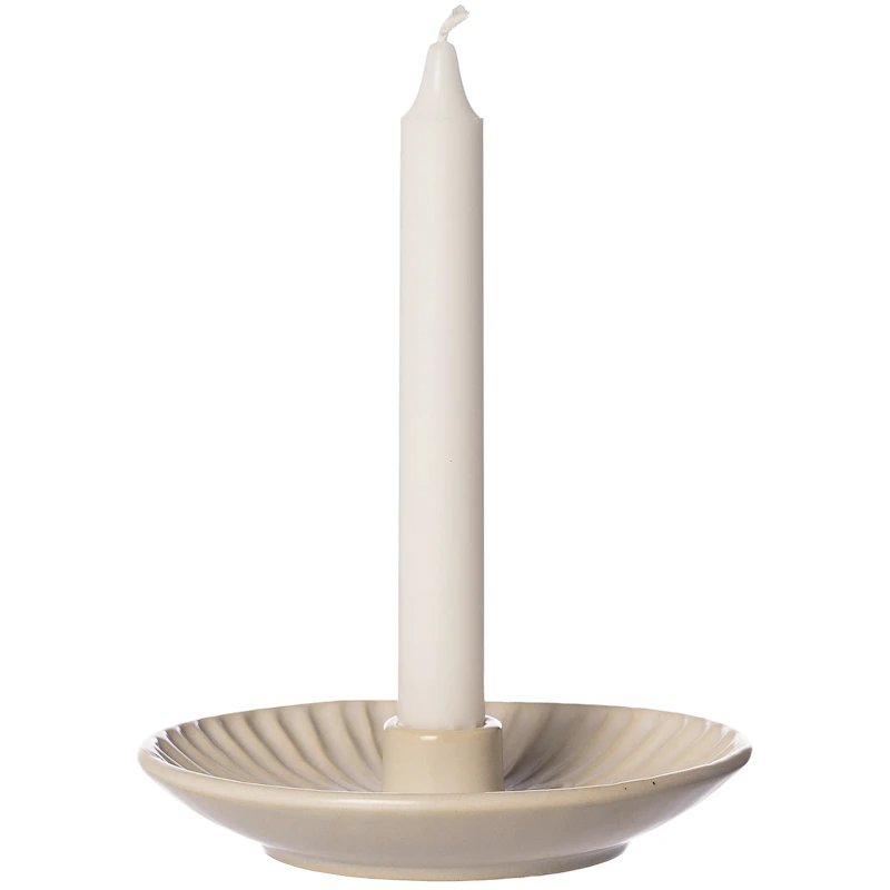 Candle Holder Ø16, Natural White