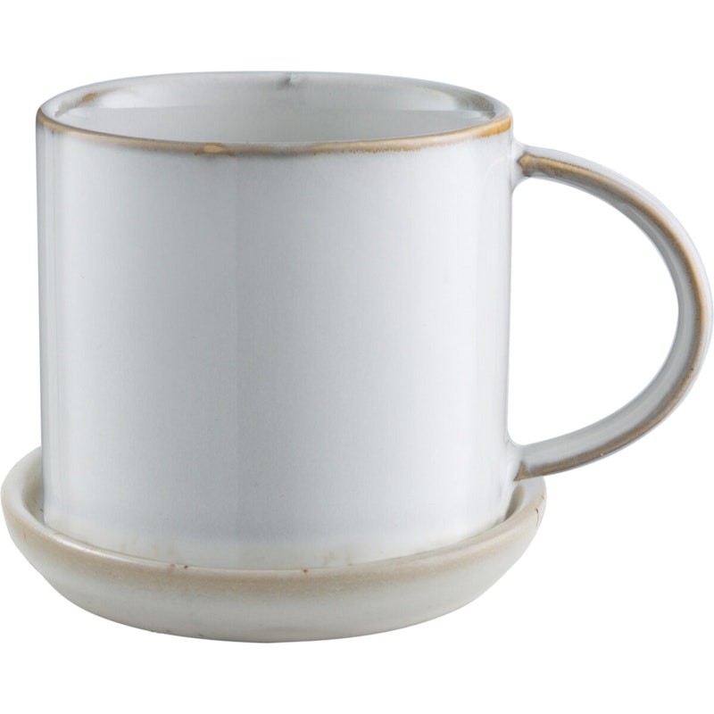 Cup With Saucer 7 cm, White