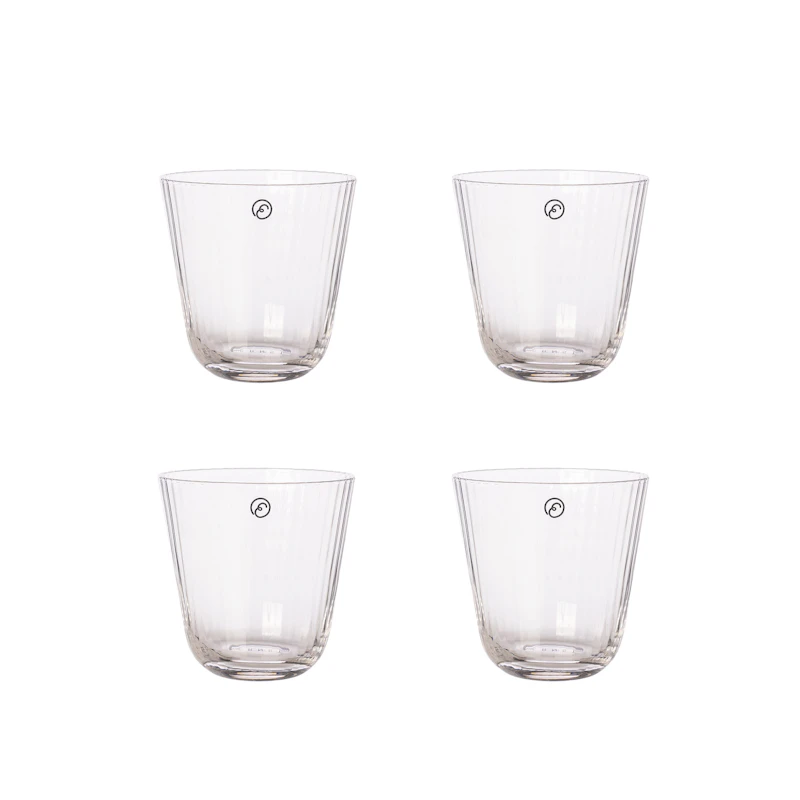 Glass Ribbed 4-pack 25 cl