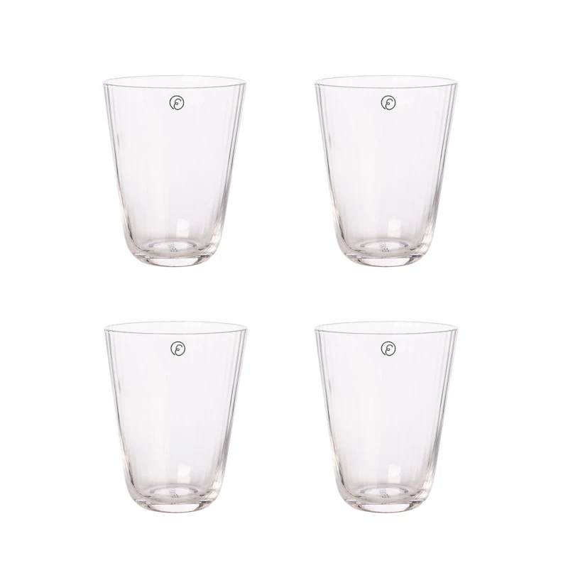 Glass Ribbed 4-pack 30 cl
