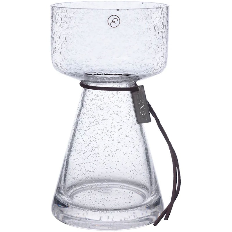 Vase With Bubbles Clear, 20 cm