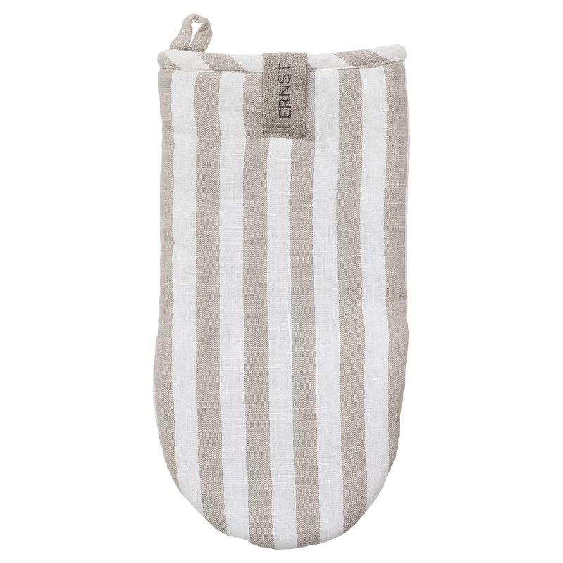 Oven Glove Stripes White/Beige