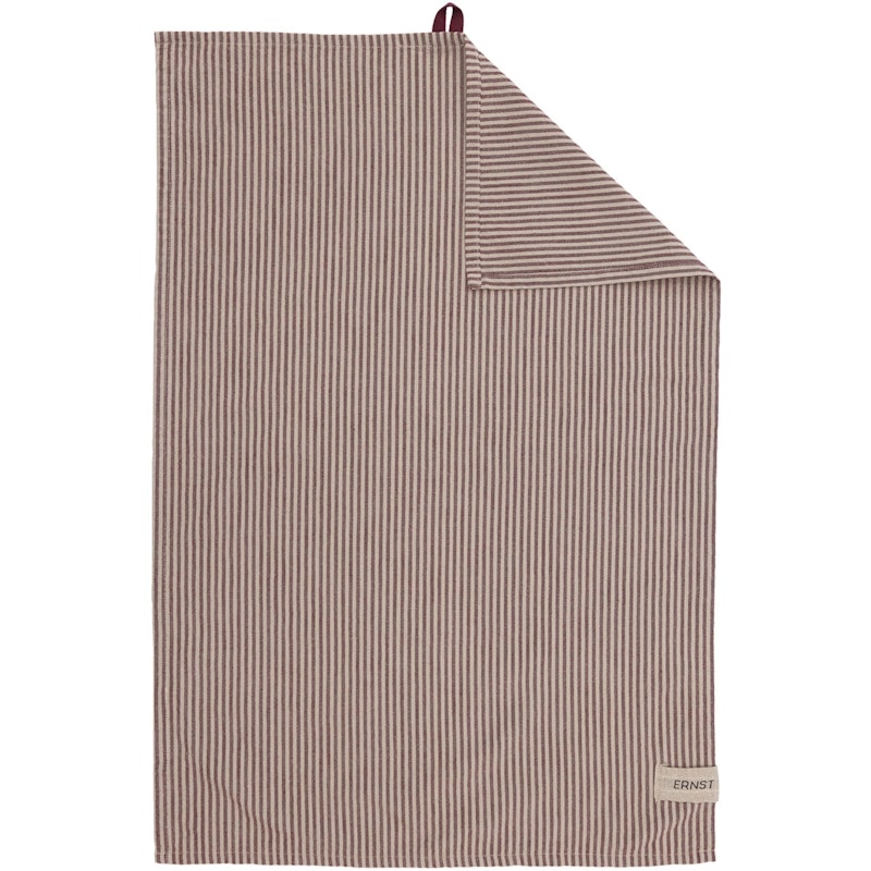 Kitchen Towel Stripes 47x70 cm, Red / Beige