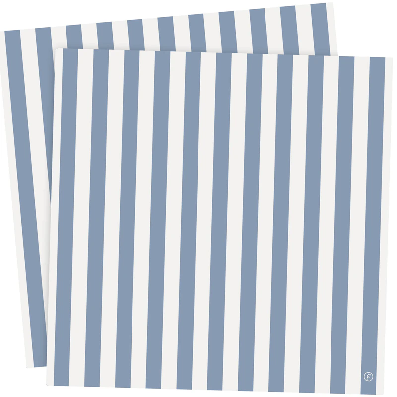 Napkins 33x33 cm 2-pack, White/Light Blue