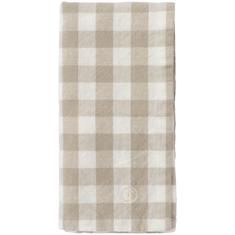 Cloth Napkin 40x40 cm, White/Beige