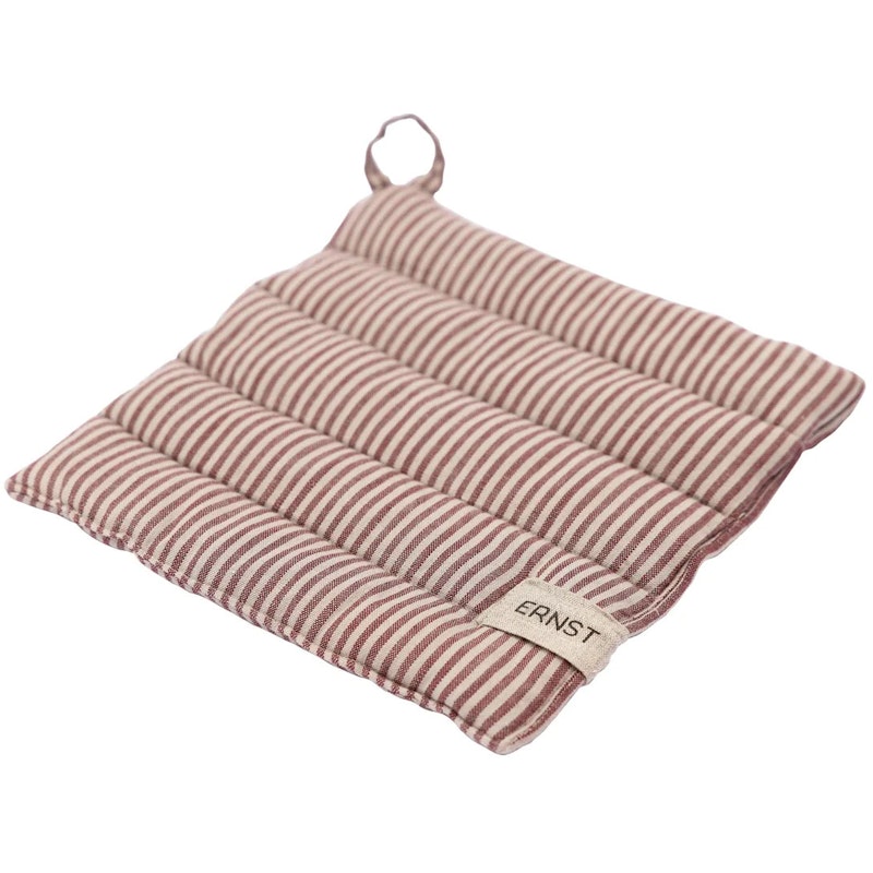 Pot Holder Stripes, Red / Beige