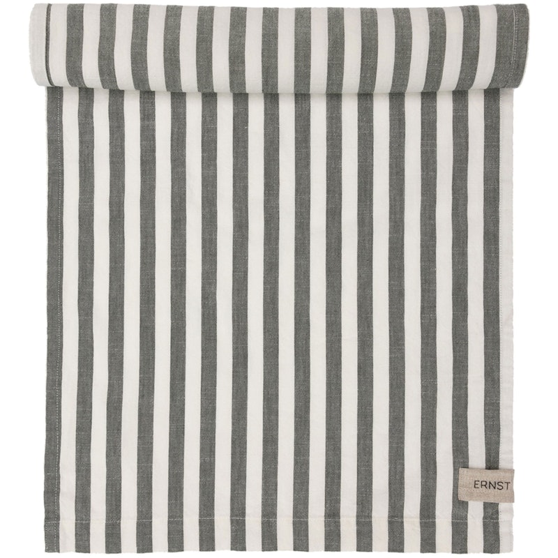 Table Runner Wide Stripes 45x150 cm, Green / White