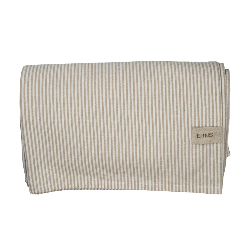 Tablecloth 145x300 cm, Beige / White