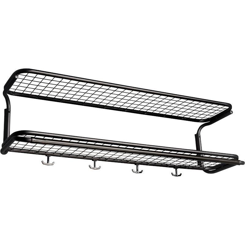 Classic 650 Hat Rack Double Black 80 cm, 3 Hooks
