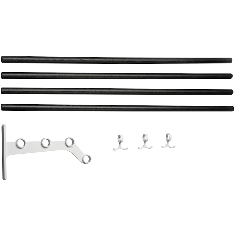 Nostalgi 291 Extension Part For Hat Rack, White / Black Stained Oak