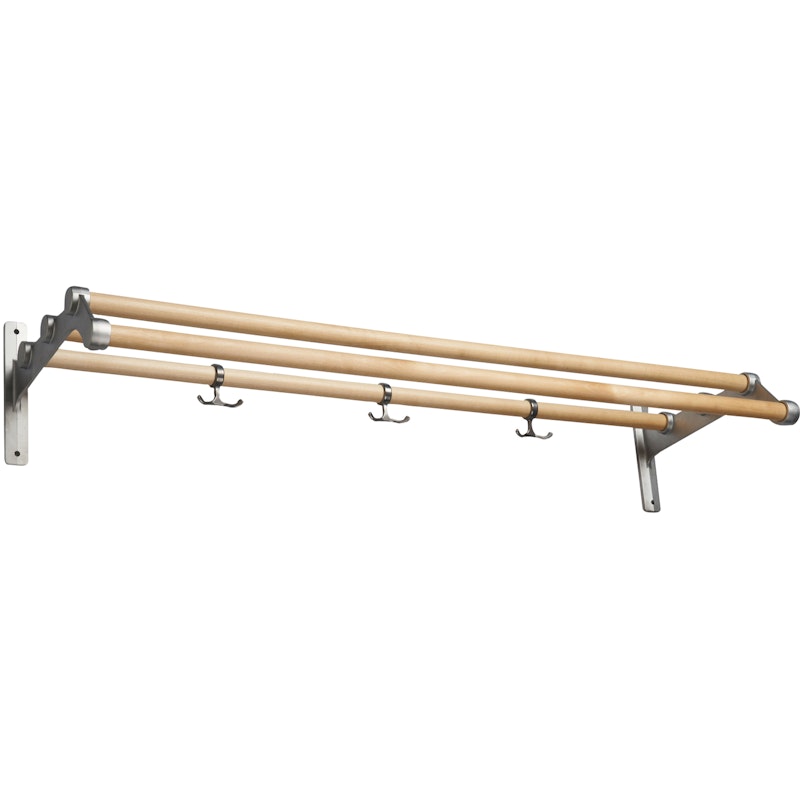 Nostalgi 291 Hat Rack 100 cm, Aluminium / Birch