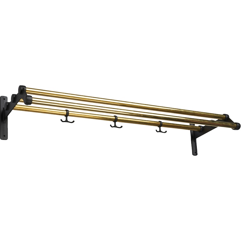 Nostalgi 291 Hat Rack 100 cm, Black / Brass