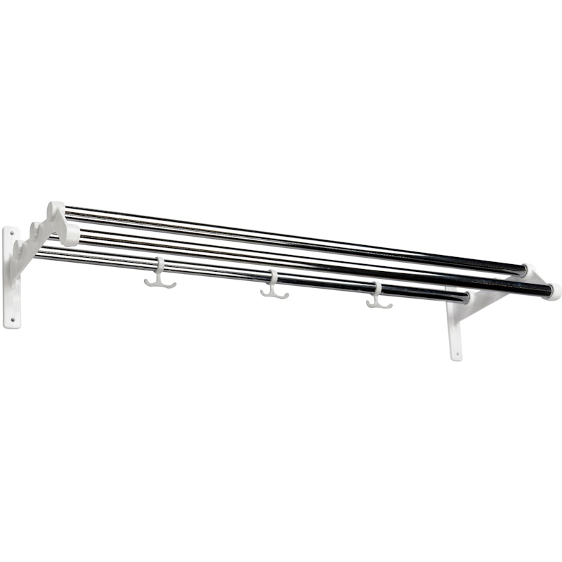 Nostalgi 291 Hat Rack 100 cm, White / Chrome