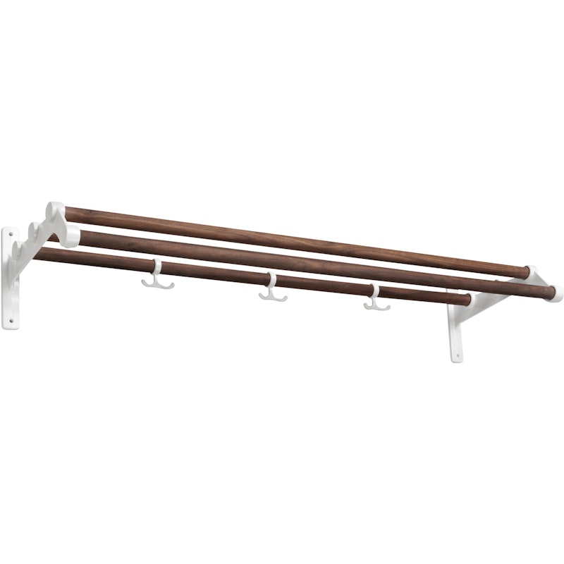 Nostalgi 291 Hat Rack, 100 cm, White / Walnut