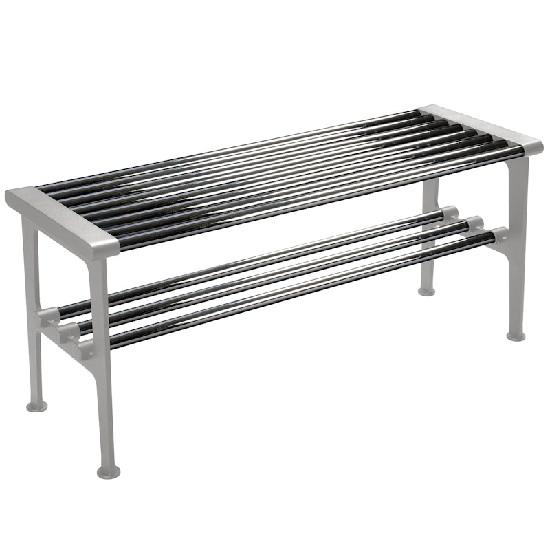 Nostalgi Bench 100 cm, Chrome / Aluminium