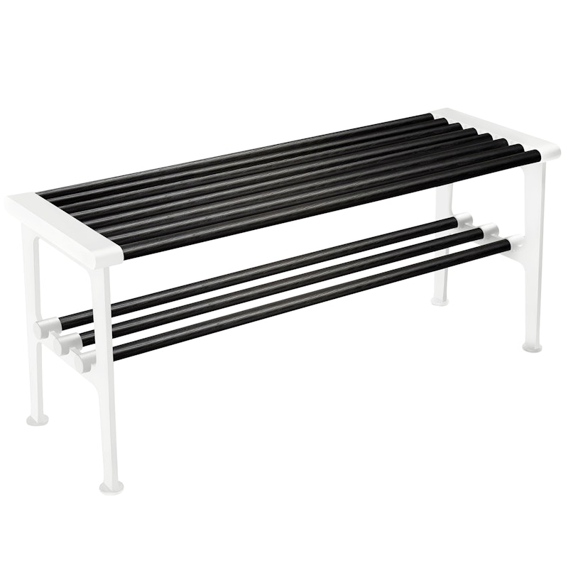 Nostalgi Bench 100 cm, Black Stained Oak / White