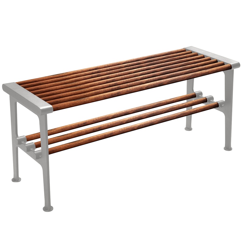 Nostalgi Bench 100 cm, Walnut / Aluminium