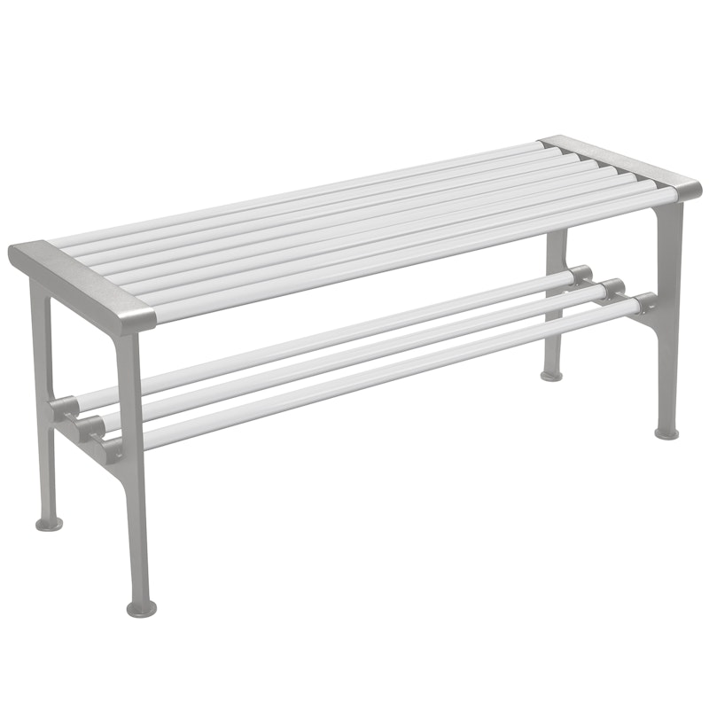 Nostalgi Bench 100 cm, White / Aluminium