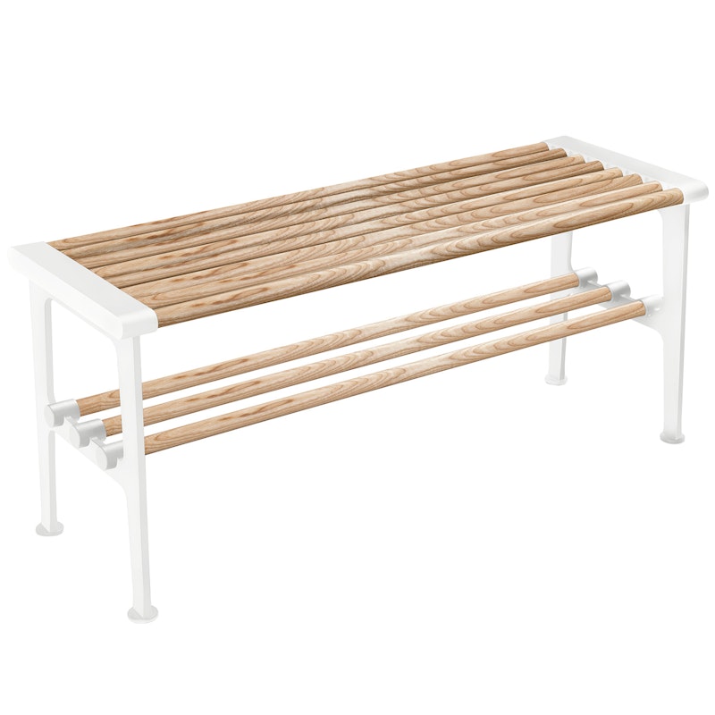 Nostalgi Bench 100 cm, Ash / White