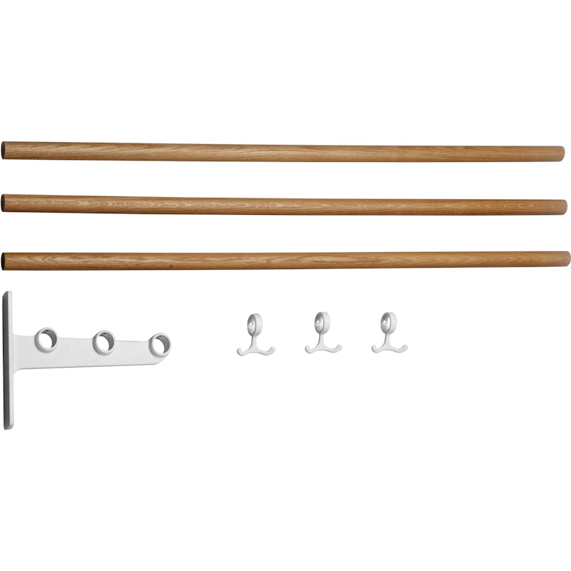 Nostalgi Extension Part For Hat Rack / Shoe Rack, White / Oak