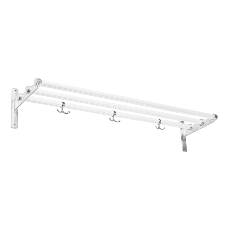 Nostalgi Hat Rack / Shoe Rack 100 cm, Aluminium / White