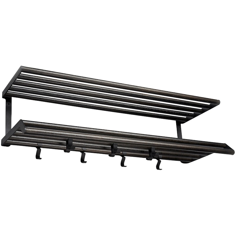 Tamburin Hat Rack 100cm, Black Stained Oak / Black