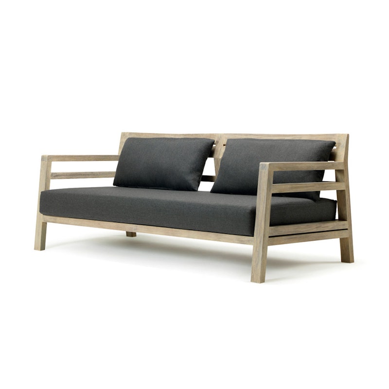 Costes Sofa 3-Seater, Pickled Teak