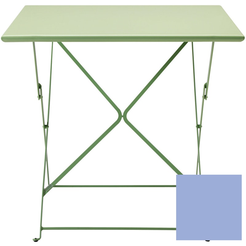 Flower Foldable Table 80x80 cm, Plumbago Blue