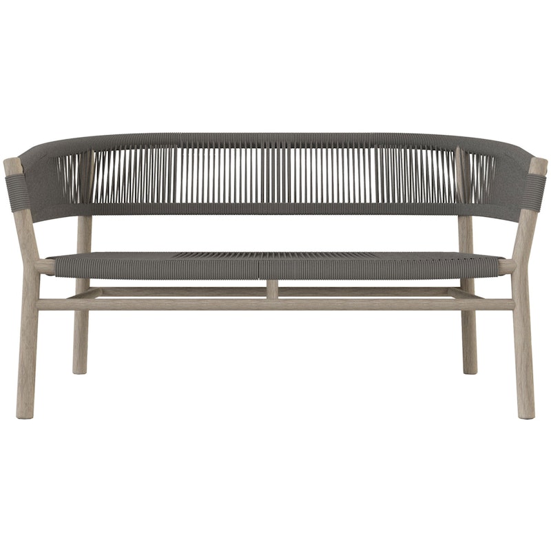 Kilt Sofa 2-Seater, Pickled Teak / Grey