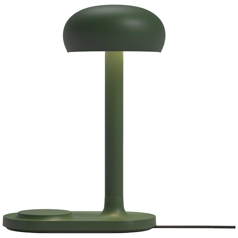 Emendo Table Lamp With Wireless Charger, Emerald Green