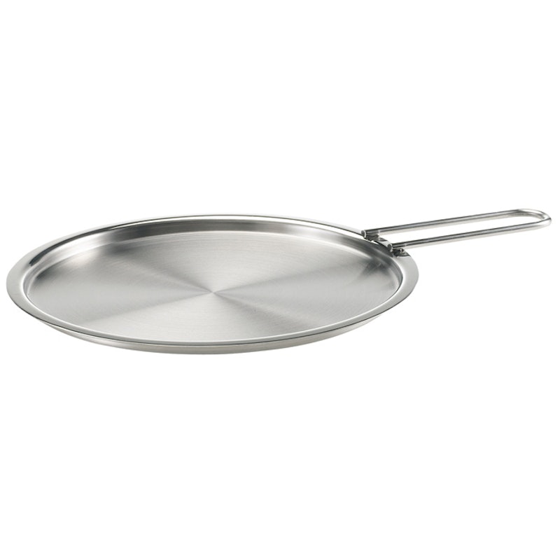 Lid With Handle Brushed Steel, 20 cm