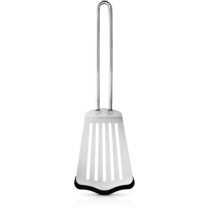 Spatula With Silicone Rim 28 cm, Brushed Steel