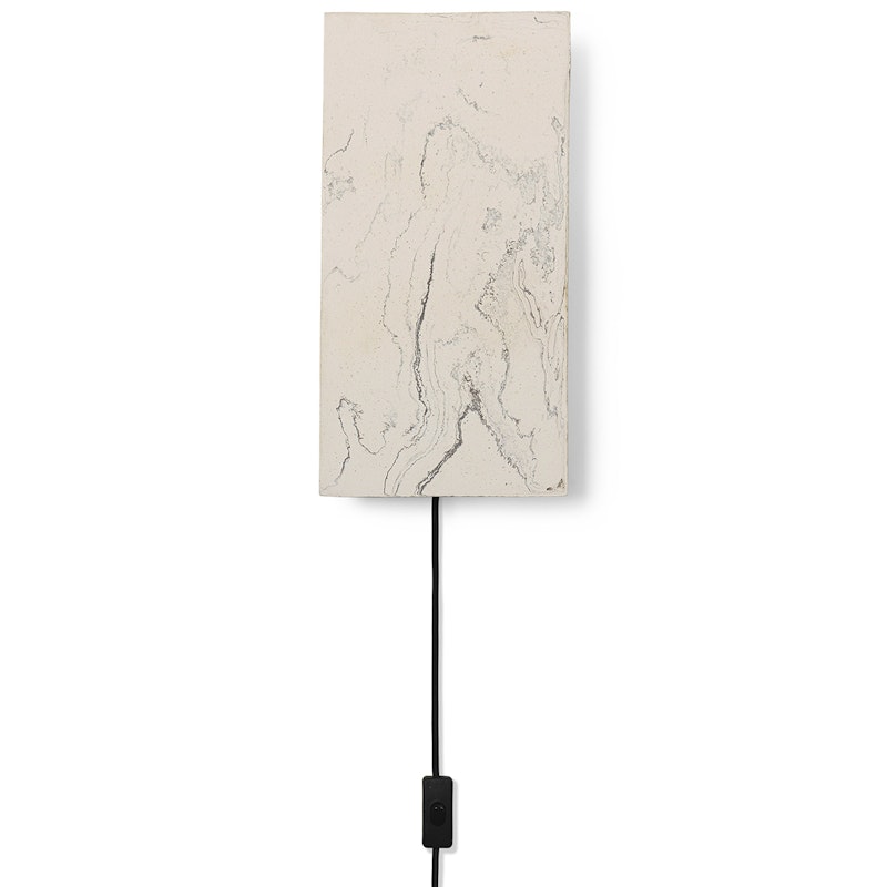 Argilla Rectangular Wall Lamp, Marble White