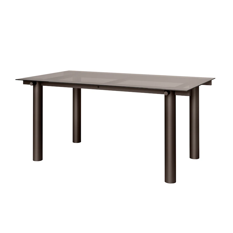 Atura Dining Table 160x90 cm, Tinded Glass / Dark Chocolate