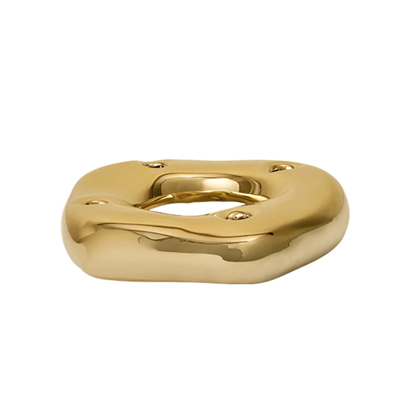 Bellure Ring Candle Holder, Brass
