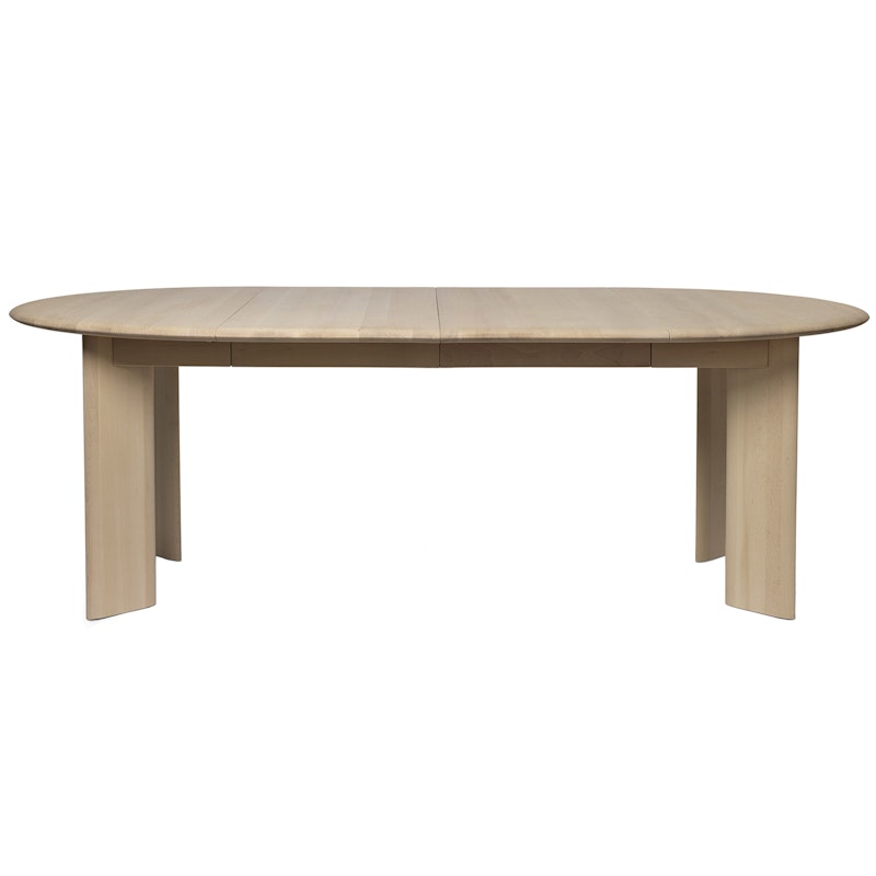 Bevel Extend. x2 Table, White Oiled Beech