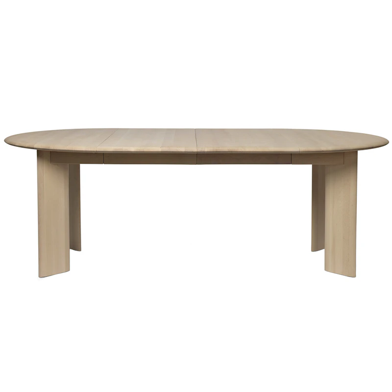 Bevel Extend. x2 Table Extendable x2, White Oiled Beech