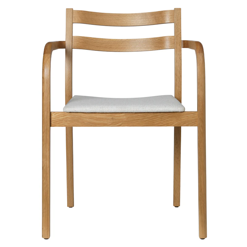 Boda Armchair with armrests, Off-white / Naturlig Ek