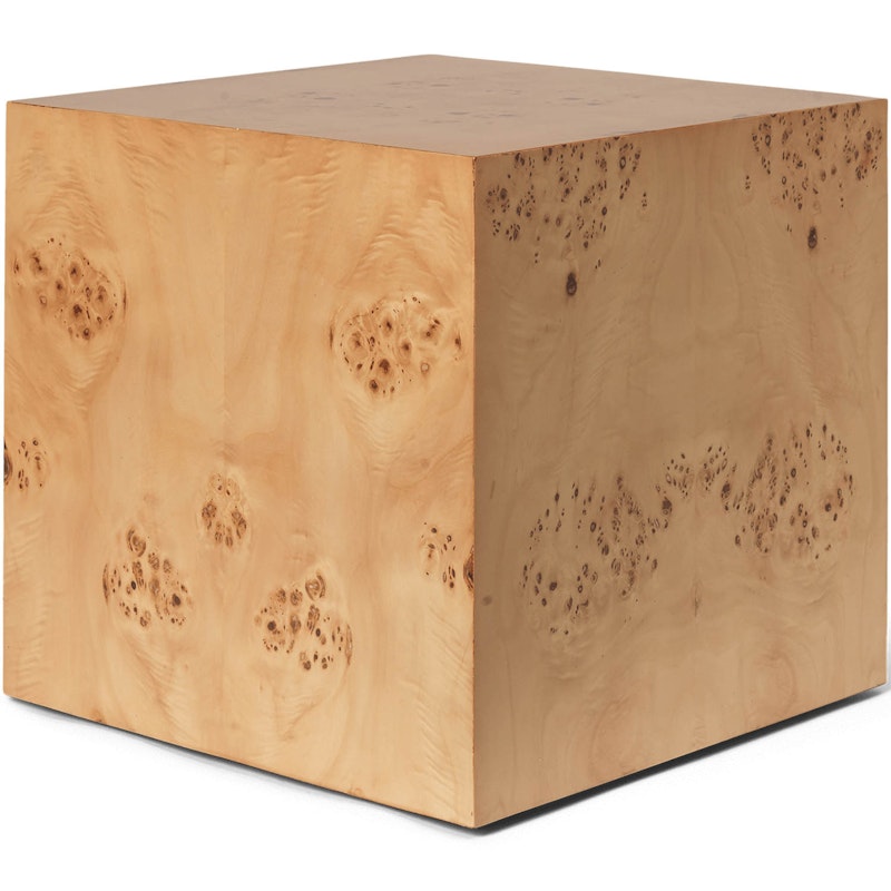 Burl Cube Side Table, Natural