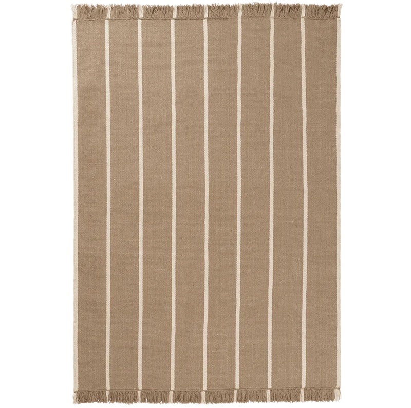 Calm Kelim Rug 140x200 cm Off-white / Dark Sand