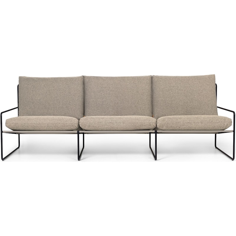 Desert Dolce Sofa Dark Sand / Black, 3-Seater