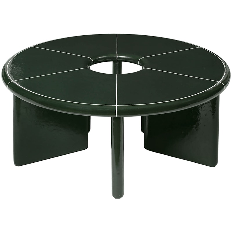 Deya Coffee Table Ø80, Dark Green