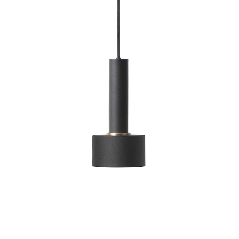 Disc Pendant light High, Black/Black